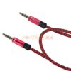 : Câble auxiliaire 3,5 mm mâle vers jack audio 1 M (rouge) accessoires voitures sofimep maroc