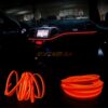 LED Décoration Tableau de Bord Voiture Orange 2 Mètre accessoires voitures sofimep maroc