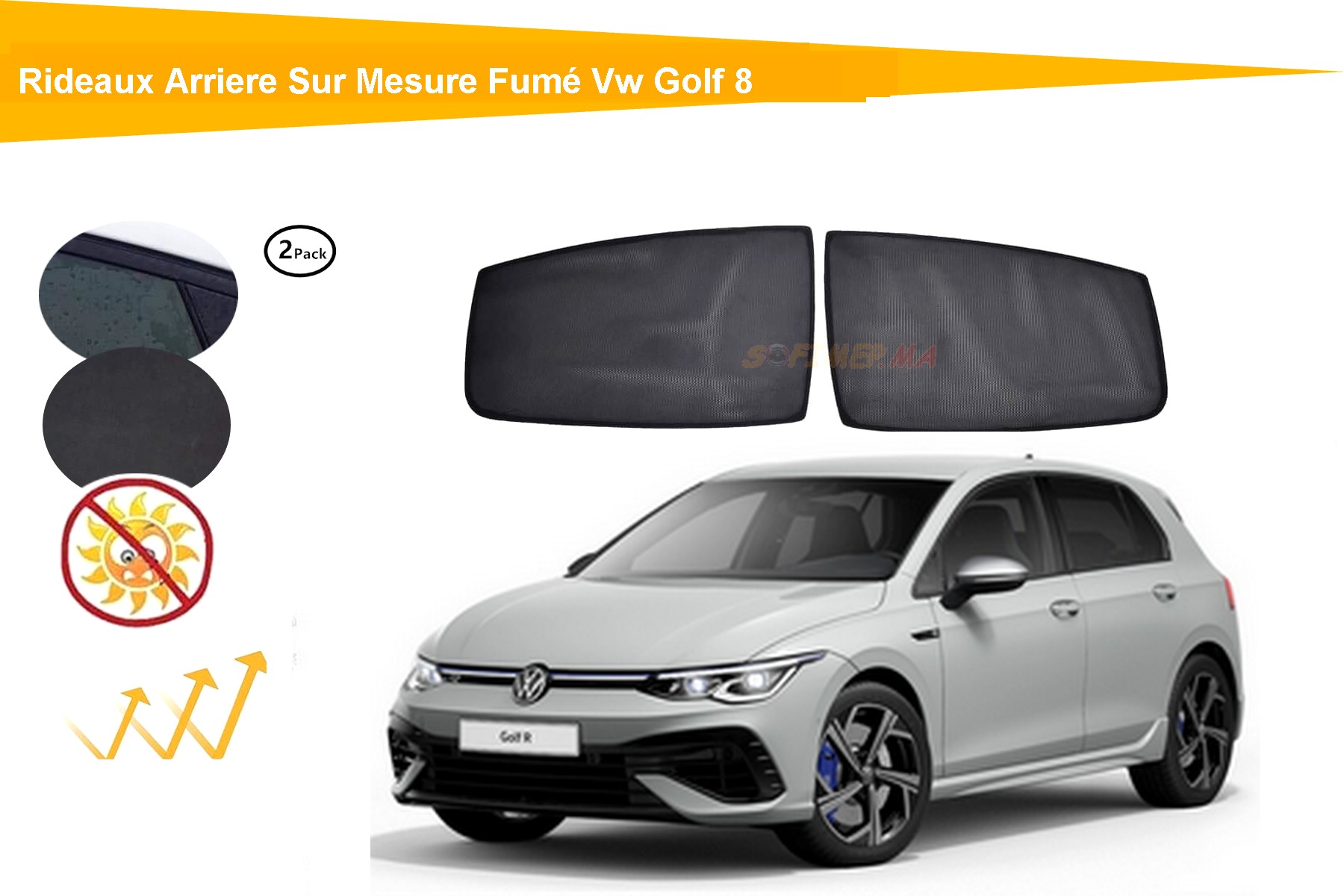 2x Lunettes Arrière Pour Store Soleil BMW E38 E65 - Neuf Sous Emballage - Marque LST - Pour Réparation/rivetage